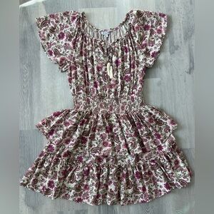 Pink/purple and green free-people inspired vintage paisley floral dress